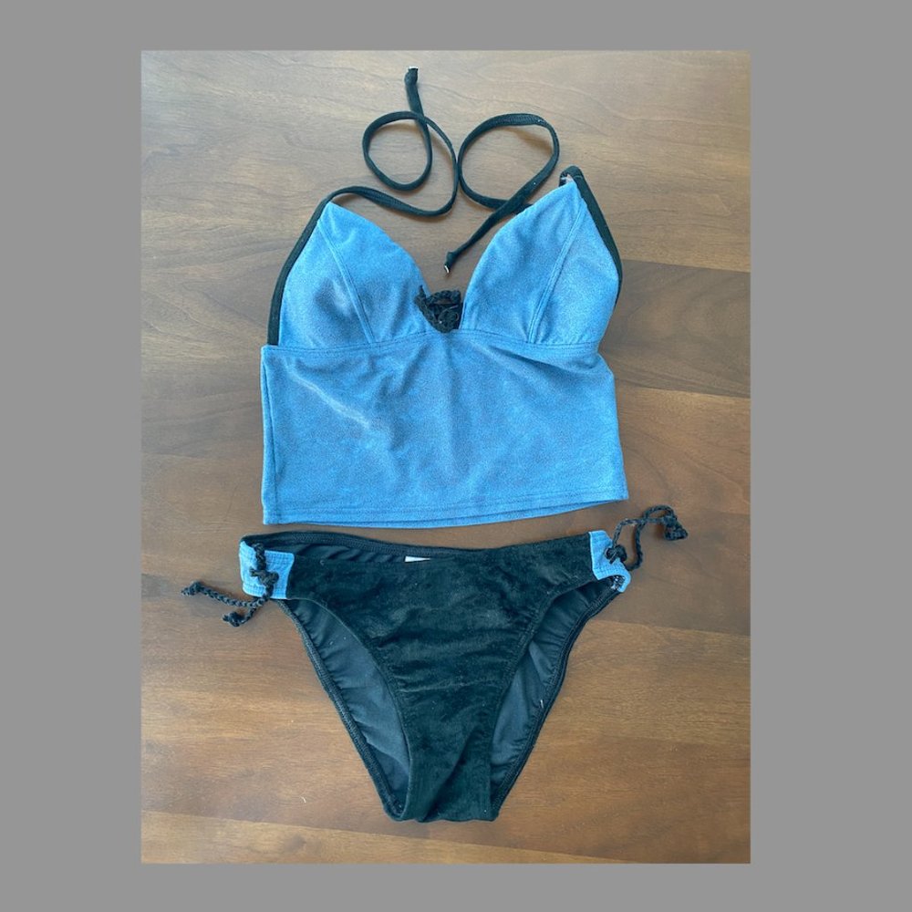 Club Med Bikini, small, black & blue